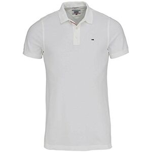 Tommy Jeans herr TJM original fin pikétröja S/S pikétröja, Klassisk vit, M Tommy Jeans herr TJM original fin pikétröja S/S pikétröja, Klassisk vit, M