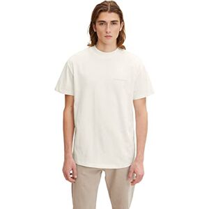 TOM TAILOR Denim Herr Avslappnad T-shirt med logotyptryck 1033028, 10338 Soft Light Beige, L TOM TAILOR Denim Herr Avslappnad T-shirt med logotyptryck 1033028, 10338 Soft Light Beige, L