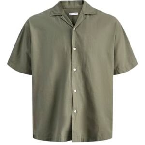JACK & JONES Jjebreeze Linen Blend Resort Shirt Pls – Plus Size, Dammig oliv, 3XL JACK & JONES Jjebreeze Linen Blend Resort Shirt Pls – Plus Size, Dammig oliv, 3XL
