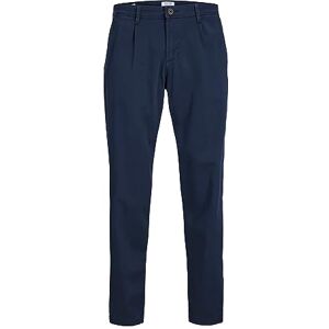 JACK & JONES Jpstbill Jjbowie Pleated Noos chinos, marinblå blazer, 33W x 32L JACK & JONES Jpstbill Jjbowie Pleated Noos chinos, marinblå blazer, 33W x 32L
