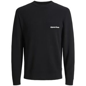 JACK & JONES Jornorrebro Light Knit Crew Neck, svart, XS JACK & JONES Jornorrebro Light Knit Crew Neck, svart, XS