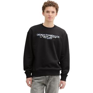 TOM TAILOR Denim herr sweatshirt, 29999 Svart, L TOM TAILOR Denim herr sweatshirt, 29999 Svart, L