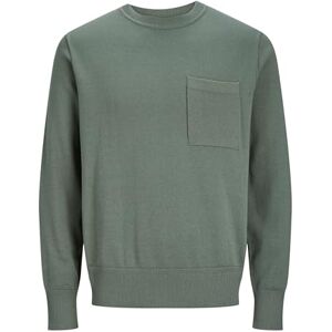 JACK & JONES JCONEAL stickad crew neck, agave grön, M JACK & JONES JCONEAL stickad crew neck, agave grön, M