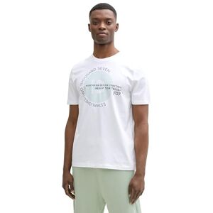 TOM TAILOR Denim T-shirt för män, 10991 – stickad vit, M TOM TAILOR Denim T-shirt för män, 10991 – stickad vit, M