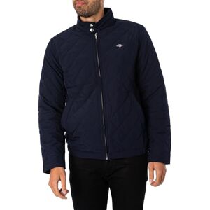 GANT Quilted Windcheater jacka för män, Kvällsblå, XL GANT Quilted Windcheater jacka för män, Kvällsblå, XL