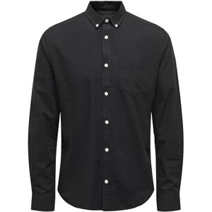 Only & Sons Onsalvaro Ls Oxford-skjorta för män Noos Formell, Svart, M Only & Sons Onsalvaro Ls Oxford-skjorta för män Noos Formell, Svart, M