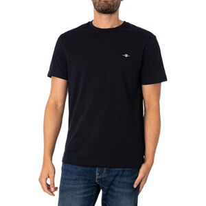 GANT Reg Shield Ss T-shirt för män, svart, XXL GANT Reg Shield Ss T-shirt för män, svart, XXL
