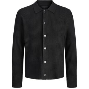 JACK & JONES Jprblaisac stickad pikétröja, svart, M JACK & JONES Jprblaisac stickad pikétröja, svart, M