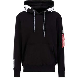 Alpha Industries Alpha Hoody Huvtröja för män Black Alpha Industries Alpha Hoody Huvtröja för män Black