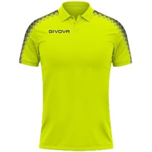 Givova Polo Club Tröja Unisex Vuxen, Fluo gul/svart, M Givova Polo Club Tröja Unisex Vuxen, Fluo gul/svart, M
