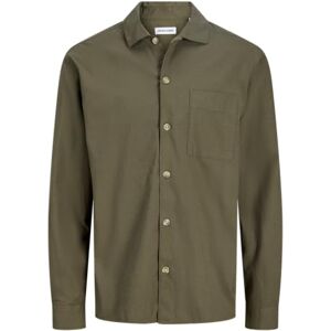 JACK & JONES Jjetristan Overshirt Ls Pls – plus size, Dammig oliv, 4XL JACK & JONES Jjetristan Overshirt Ls Pls – plus size, Dammig oliv, 4XL