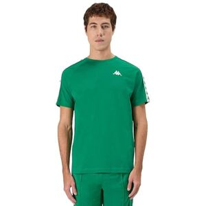 Kappa Coen Slim 222 Banda Tee Bekväm och snygg teknisk T-shirt, Grön T-shirt och Vit, Storlek S Kappa Coen Slim 222 Banda Tee Bekväm och snygg teknisk T-shirt, Grön T-shirt och Vit, Storlek S
