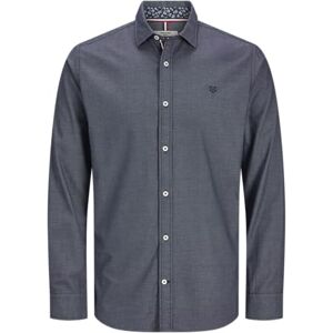 JACK & JONES Jprblamontpellier detalj L/S skjorta Smu, marinblå blazer, L JACK & JONES Jprblamontpellier detalj L/S skjorta Smu, marinblå blazer, L