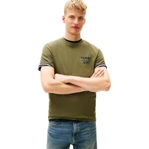 Tommy Jeans herr TJM Slim Entry Bills SS TEE DM0DM22321 S/S t-shirt, grön (mörkgrönska), M, Grön (mörkgrönska), M Tommy Jeans herr TJM Slim Entry Bills SS TEE DM0DM22321 S/S t-shirt, grön (mörkgrönska), M, Grön (mörkgrönska), M