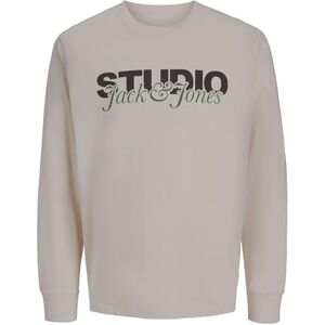 JACK & JONES Jjyuki Tee Ls Crew Neck Bf, Moonbeam, S JACK & JONES Jjyuki Tee Ls Crew Neck Bf, Moonbeam, S