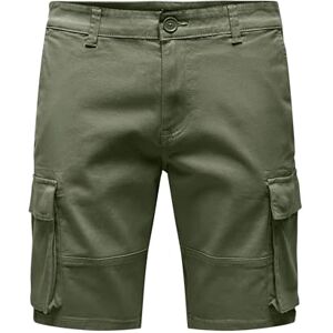 Only & Sons ONSCAM Stage Cargo Shorts 6689 Life NOOS, Djupt ljus grön, M Only & Sons ONSCAM Stage Cargo Shorts 6689 Life NOOS, Djupt ljus grön, M