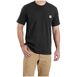 Carhartt herr T-tröja Avslappnad passform tung kortärmad K87 ficka T-shirt, Svart, S Carhartt herr T-tröja Avslappnad passform tung kortärmad K87 ficka T-shirt, Svart, S