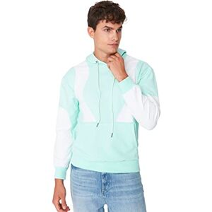 Trendyol Herrhuva färgblock vanlig sweatshirt, mint, S, Mint, S Trendyol Herrhuva färgblock vanlig sweatshirt, mint, S, Mint, S