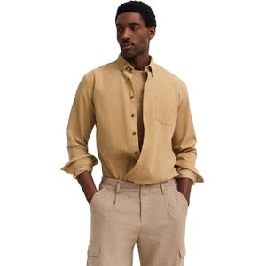 bugatti herrskjorta långärmad button-down-krage bomull, 40-beige, M bugatti herrskjorta långärmad button-down-krage bomull, 40-beige, M