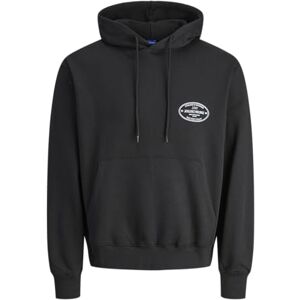 JACK & JONES Joryork Graphic Sweat Hood, svart, M JACK & JONES Joryork Graphic Sweat Hood, svart, M