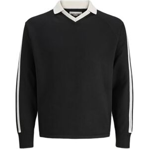 JACK & JONES Jcocrest Knit fotbollspool, svart, XL JACK & JONES Jcocrest Knit fotbollspool, svart, XL