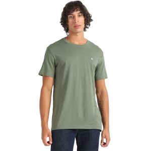 Calvin Jeans Herr Ck Embro Badge Tee S/S stickade toppar, Dammig oliv, S Calvin Jeans Herr Ck Embro Badge Tee S/S stickade toppar, Dammig oliv, S