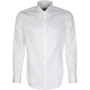 Seidensticker Silkesdekal herr affärströja – slim fit – strykfri – Kent krage – långärmad – 100% bomull, Vit, 42 SE Seidensticker Silkesdekal herr affärströja – slim fit – strykfri – Kent krage – långärmad – 100% bomull, Vit, 42 SE