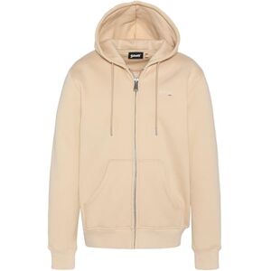 Schott NYC Huvtröja med dragkedja med Schott-broderi, SWCASUAL3, Beige färg, L Schott NYC Huvtröja med dragkedja med Schott-broderi, SWCASUAL3, Beige färg, L