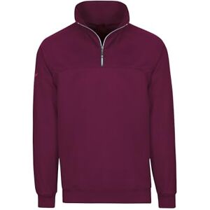 Trigema tröja för män dragkedja, Sangria, XXL Trigema tröja för män dragkedja, Sangria, XXL