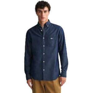 GANT Reg Indigo Bd-skjorta för män, Mörk indigo, XXL GANT Reg Indigo Bd-skjorta för män, Mörk indigo, XXL