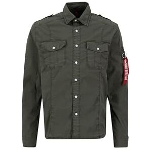 Alpha Industries Basic Shirt Slim Shirt för män Greyblack Alpha Industries Basic Shirt Slim Shirt för män Greyblack