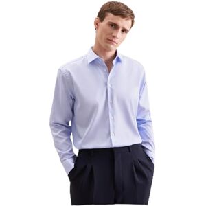 Seidensticker Silkesdekal herr business skjorta – normal passform – lätt att stryka – Kent krage – långärmad – 100% bomull, blå, 46 SE Seidensticker Silkesdekal herr business skjorta – normal passform – lätt att stryka – Kent krage – långärmad – 100% bomull, blå, 46 SE