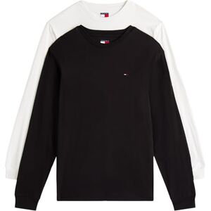 Tommy Jeans herr TJM Slim 2PACK L/S EXT DM0DM22148 L/S t-shirt, multi (svart/cru), S, Multi (svart/cru), S Tommy Jeans herr TJM Slim 2PACK L/S EXT DM0DM22148 L/S t-shirt, multi (svart/cru), S, Multi (svart/cru), S