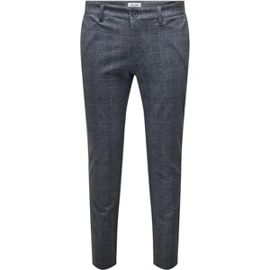 Only & Sons Onsmark Slim Check Pants 9887 Noos, klänning blues, 32W / 36L Only & Sons Onsmark Slim Check Pants 9887 Noos, klänning blues, 32W / 36L