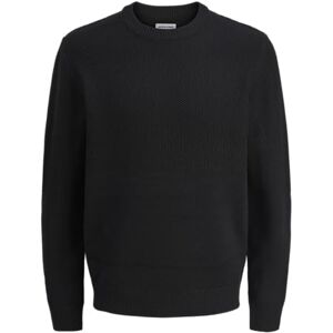 JACK & JONES Jjcarl stickad crew neck, svart, M JACK & JONES Jjcarl stickad crew neck, svart, M