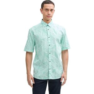 TOM TAILOR herrskjorta, 37151 – Mint Tonal Leaf Design, L TOM TAILOR herrskjorta, 37151 – Mint Tonal Leaf Design, L