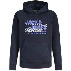 JACK & JONES Jjelogo Sweat Hood 2 Col 25/26 Noos Jnr, marinblå blazer, 140 JACK & JONES Jjelogo Sweat Hood 2 Col 25/26 Noos Jnr, marinblå blazer, 140