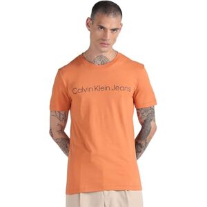 Calvin Jeans S/S T-shirts, Bränd lera/mörk kastanj, L Calvin Jeans S/S T-shirts, Bränd lera/mörk kastanj, L