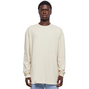 Urban Classics Långärmad T-shirt för män i stor storlek öppen kant, sand, L Urban Classics Långärmad T-shirt för män i stor storlek öppen kant, sand, L