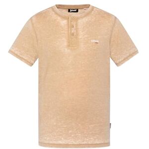 Schott NYC T-shirt tunisisk krage broderi bröst Schott, TSSTRIKER2, Beige färg, L Schott NYC T-shirt tunisisk krage broderi bröst Schott, TSSTRIKER2, Beige färg, L