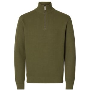 SELECTED MEN Slhdane Ls stickad struktur halv dragkedja Noos, Djupt ljus grön, XL SELECTED MEN Slhdane Ls stickad struktur halv dragkedja Noos, Djupt ljus grön, XL