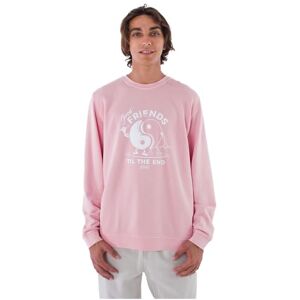 Hurley Lightweight Terry Fleece Crew Sweatshirt för män, strandlera, L Hurley Lightweight Terry Fleece Crew Sweatshirt för män, strandlera, L