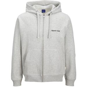 JACK & JONES Jornorrebro Emb Sweat Zip Hood Pls – plus size, Vit melange, 4XL JACK & JONES Jornorrebro Emb Sweat Zip Hood Pls – plus size, Vit melange, 4XL