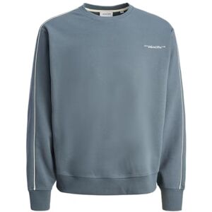 JACK & JONES Jjrikkie Piping Sweat Crew Neck, Stormigt väder, M JACK & JONES Jjrikkie Piping Sweat Crew Neck, Stormigt väder, M