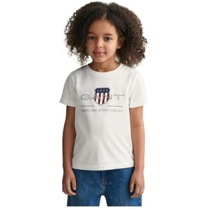 GANT Unisex barn arkiv sköld Ss T-shirt, Vit, 98-104 GANT Unisex barn arkiv sköld Ss T-shirt, Vit, 98-104