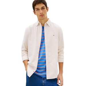 Tommy Jeans herr TJM Reg Oxford tröja Ext Dm0Dm21298 L/S skjorta, beige (vit lera), S Tommy Jeans herr TJM Reg Oxford tröja Ext Dm0Dm21298 L/S skjorta, beige (vit lera), S
