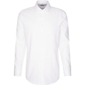 Seidensticker Silkesdekal herr business skjorta – normal passform – strykfri – Kent krage – långärmad – 100% bomull, Vit, 44 SE Seidensticker Silkesdekal herr business skjorta – normal passform – strykfri – Kent krage – långärmad – 100% bomull, Vit, 44 SE