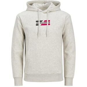 JACK & JONES herr Jjecorp grafisk svetthuva noos tröja, vit melange/detalj: 01, XL, Vit melange/detalj: 01, XL JACK & JONES herr Jjecorp grafisk svetthuva noos tröja, vit melange/detalj: 01, XL, Vit melange/detalj: 01, XL