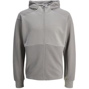JACK & JONES Jcopacer Sweat High Neck Zip Hood, Grå flanell, L JACK & JONES Jcopacer Sweat High Neck Zip Hood, Grå flanell, L