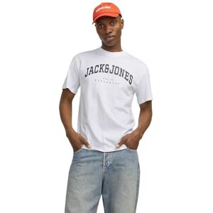 JACK & JONES Herr Jjecaleb Varsity Tee Ss O-Neck Noos T-shirt, Vitt, L JACK & JONES Herr Jjecaleb Varsity Tee Ss O-Neck Noos T-shirt, Vitt, L
